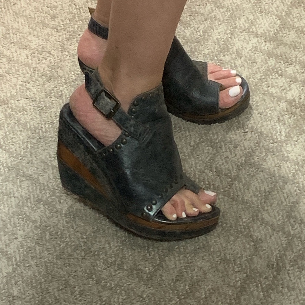 Bed Stu leather distressed Steampunk grey shoes 9